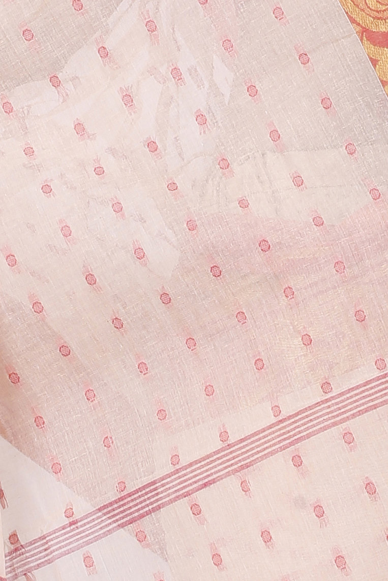 Cream Pure Cotton Sachi Tant Saree (1020)